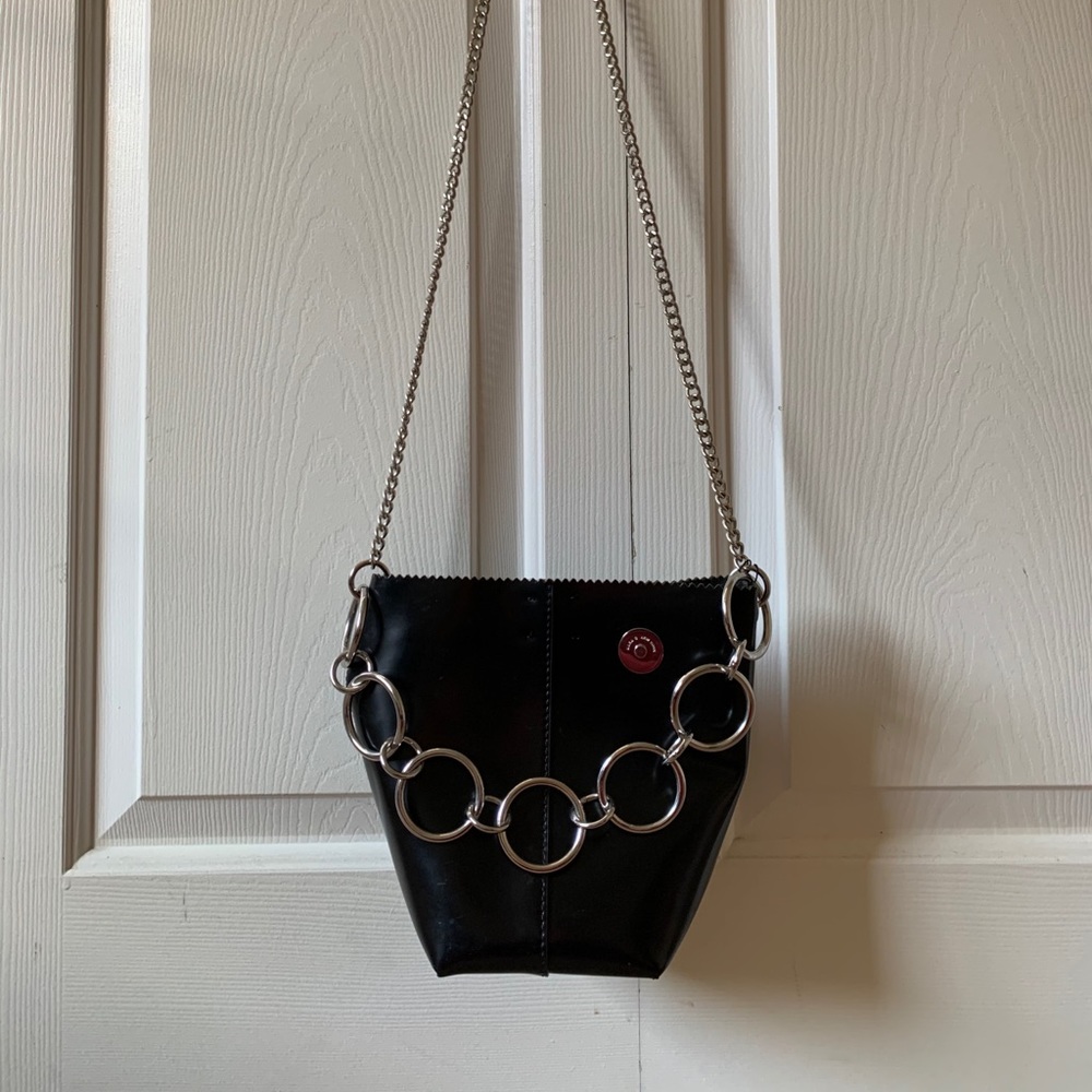 KARA Multi Ring Pail/ Patent Leather Bucket Bag